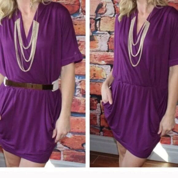 Purple Knit Dress Small  - Picture 1 of 2